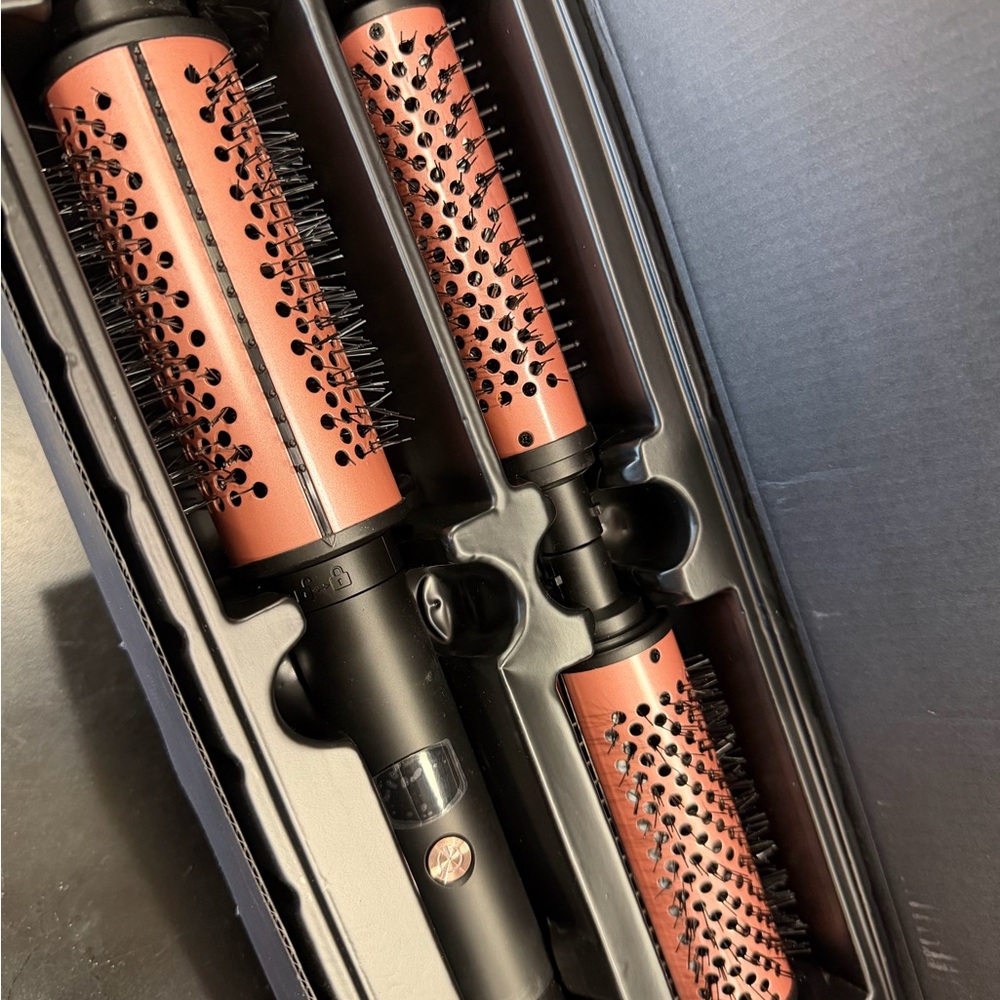 Professional Copper and Black Hair Styling Brush Set